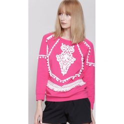 Bluzy damskie: Fuksjowa Bluza White Robes