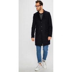 Tommy Hilfiger Tailored - Płaszcz. Czarne płaszcze męskie marki Tommy Hilfiger Tailored, z bawełny, klasyczne. W wyprzedaży za 899,90 zł.