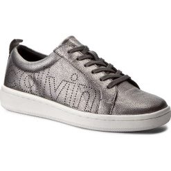 Sneakersy CALVIN KLEIN - Danya E5591 Dark Silver. Szare półbuty damskie sznurowane Calvin Klein, bez wzorów, ze skóry, bez obcasa, na płaskiej podeszwie. W wyprzedaży za 359,00 zł.