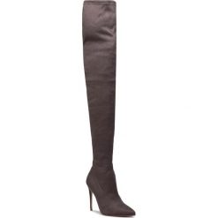 Muszkieterki STEVE MADDEN - Dominique Boot SM11000128-04001-074 Dark Grey. Szare kozaki damskie Steve Madden, ze skóry ekologicznej, bez obcasa, bez zapięcia. Za 519,00 zł.