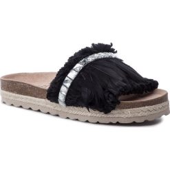 Espadryle QUAZI - QZ-33-02-000232 601. Czarne espadryle damskie QUAZI, z aplikacjami, ze skóry, bez obcasa. W wyprzedaży za 169,00 zł.