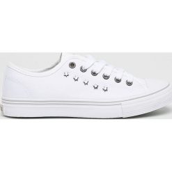 Big Star - Tenisówki. Białe trampki i tenisówki damskie BIG STAR, bez wzorów, z gumy, na sznurówki. W wyprzedaży za 79,90 zł.