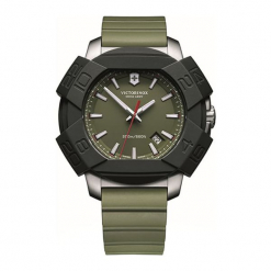 Zegarek "241683.1" w kolorze czarno-khaki. Brązowe zegarki męskie marki Victorinox, ze stali. W wyprzedaży za 1299,95 zł.