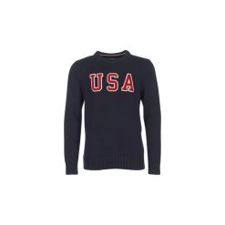 Swetry Tommy Hilfiger GRAPHICAL-C-NK-CF. Niebieskie swetry męskie marki TOMMY HILFIGER, xl, bez wzorów, bez kołnierzyka, bez kaptura. Za 487,20 zł.