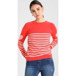 Swetry damskie: Mint Velvet STRIPE & HEART MIX CREW NECK Sweter red
