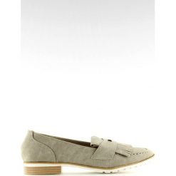 Mokasyny damskie szare 1174 Grey. Szare mokasyny damskie ButyModne, ze skóry, eleganckie. W wyprzedaży za 79,00 zł.