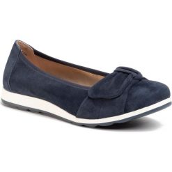 Baleriny CAPRICE - 9-22153-24 Ocean Suede 857. Niebieskie baleriny damskie Caprice, na co dzień, bez wzorów, ze skóry, bez obcasa, bez zapięcia. Za 249,00 zł.