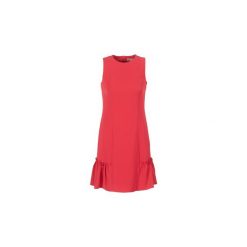 Sukienki krótkie MICHAEL Michael Kors SLEEVESLESS RUFFLE DRS. Czerwone sukienki damskie marki MICHAEL Michael Kors, bez wzorów, bez kołnierzyka, z krótkim rękawem, krótkie, mini. Za 687,20 zł.