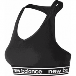 New Balance WB91034BK. Czarne biustonosze sportowe damskie New Balance, s, bez wzorów, z poliesteru, na fitness i siłownię. W wyprzedaży za 79,99 zł.
