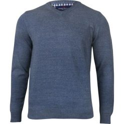 Niebieski Męski Sweter w Serek (V-neck) -Adriano Guinari- Klasyczny, Melanż SWADGSS18B8NJ060. Niebieskie swetry męskie Adriano Guinari, m, bez wzorów, z bawełny, eleganckie, z dekoltem w serek, bez kaptura. Za 99,00 zł.
