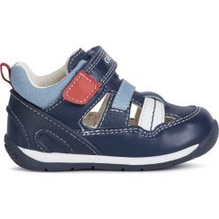 Geox tenisówki chłopięce EACH B020BA_08554_C4211 25 ciemnoniebieskie. Niebieskie buty chłopięce sportowe Geox, ze skóry, bez zapięcia. Za 239,00 zł.