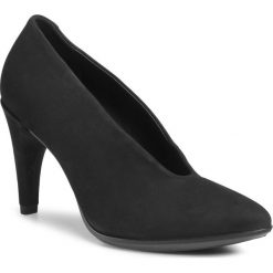 Półbuty ECCO - Shape 75 Pointy 26987302001 Black. Czarne czółenka damskie ecco, bez wzorów, ze skóry, bez obcasa. W wyprzedaży za 449,00 zł.