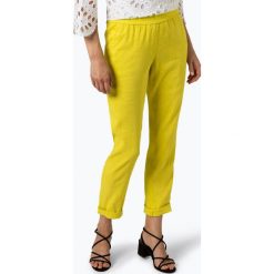 Marc Cain Collections - Spodnie damskie z dodatkiem lnu, żółty. Żółte spodnie damskie Marc Cain Collections. Za 599,95 zł.