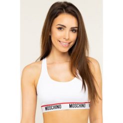 Biustonosz top Moschino Underwear & Swim A6809 9014. Czarne biustonosze Moschino Underwear & Swim, bez wzorów, z elastanu. W wyprzedaży za 209,00 zł.