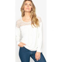 T-shirty damskie: T-shirt z okrągłym dekoltem, jednokolorowy, długi rękaw