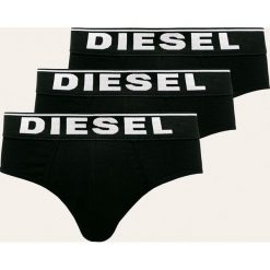 Diesel - Slipy (3-pack). Czarne slipy męskie Diesel, s, z nadrukiem, z elastanu. W wyprzedaży za 139,90 zł.