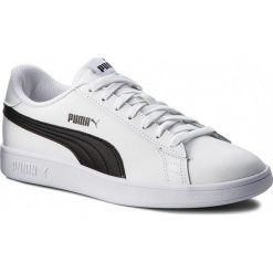 Sneakersy PUMA - Smash V2 L 365215 01 Puma White/Puma White. Białe półbuty damskie Puma, na co dzień, bez wzorów, ze skóry ekologicznej, bez zapięcia. W wyprzedaży za 179,99 zł.
