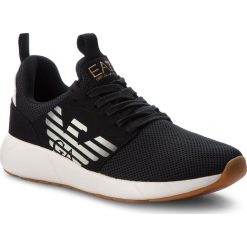 Sneakersy EA7 EMPORIO ARMANI - X8X023 XCC05 00002 Black. Czarne półbuty damskie EA7 Emporio Armani, bez wzorów, ze skóry ekologicznej, bez obcasa, na płaskiej podeszwie, bez zapięcia. W wyprzedaży za 549,00 zł.