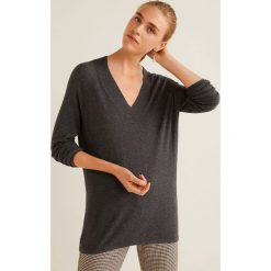 Mango - Sweter Lacie. Szare swetry klasyczne damskie marki Mango, s, z bawełny. W wyprzedaży za 39,90 zł.