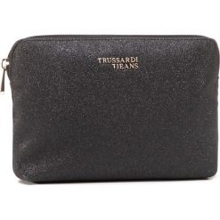 Kosmetyczka TRUSSARDI JEANS - Cloe Beauty Glitter 75W00224 K299. Czarne kosmetyczki męskie Trussardi Jeans, bez wzorów, z jeansu. Za 239,00 zł.