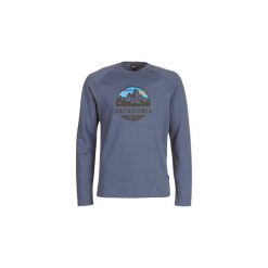 Bluzy Patagonia M'S FITZ ROY SCOPE LW CREW SWEATSHIRT. Niebieskie bluzy męskie marki Patagonia, s, bez wzorów, bez kołnierzyka, bez rękawów, bez kaptura. Za 219,00 zł.