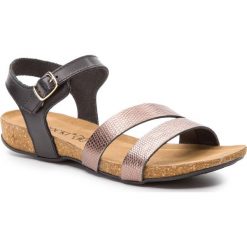 Sandały LASOCKI - RST-141-11 Black. Pomarańczowe klapki damskie Lasocki, bez wzorów, ze skóry, bez obcasa. Za 119,99 zł.