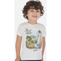 Mayoral - T-shirt dziecięcy 92-134 cm. Niebieskie t-shirty chłopięce Mayoral, z nadrukiem, z dzianiny, bez rękawów. Za 59,90 zł.