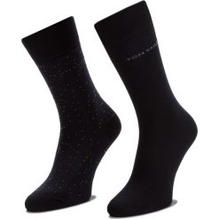 Zestaw 2 par wysokich skarpet męskich TOM TAILOR - 90102 Black 610. Czarne skarpetki męskie Tom Tailor, bez wzorów, z elastanu. Za 35,00 zł.