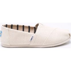 Toms - Espadryle Classic. Szare espadryle damskie marki Toms, bez wzorów, ze skóry, bez obcasa, na płaskiej podeszwie. W wyprzedaży za 169,90 zł.