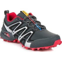 Buty trekkingowe męskie: BUTY TREKKINGOWE AX BOXING odcienie szarości i srebra AX BOXING odcienie szarości i srebra
