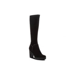 LASOCKI KAMELIA-03. Czarne kozaki damskie Lasocki, ze skóry, bez obcasa, bez zapięcia. Za 349,99 zł.