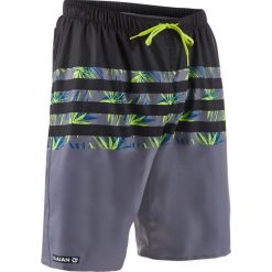 Spodenki surfing długie SBS 100 Flostripe męskie. Szare koszulki męskie OLAIAN, m, bez wzorów, z poliesteru, sportowe, na fitness i siłownię. Za 49,99 zł.