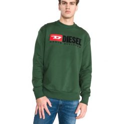 Diesel Division Bluza Zielony. Zielone bluzy męskie Diesel, l, z haftami, z bawełny, bez kołnierzyka, bez rękawów, bez kaptura. Za 533,95 zł.