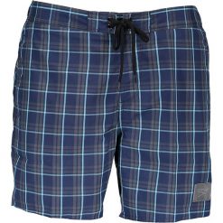 Szorty kąpielowe w kolorze niebiesko-szarym. Niebieskie kąpielówki męskie marki Speedo, w kratkę, klasyczne. W wyprzedaży za 117,95 zł.