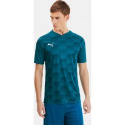 Puma teamFINAL 21 Koszulka Niebieski. Niebieskie podkoszulki męskie Puma, s, bez wzorów, z poliesteru, bez kołnierzyka, krótkie. Za 137,95 zł.