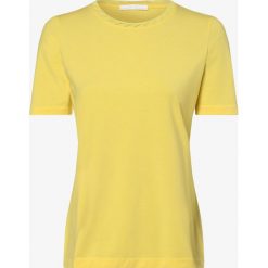 BOSS - T-shirt damski – Emerly, żółty. Żółte t-shirty damskie Boss, l, z aplikacjami, z dzianiny, z okrągłym kołnierzem. Za 299,95 zł.