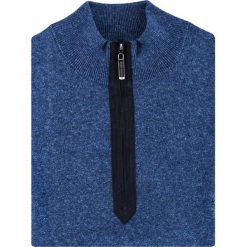 Sweter FELICIANO SWNR000193. Niebieskie swetry męskie Giacomo Conti, na zimę, m, bez wzorów, z bawełny, z golfem, bez kaptura. Za 219,00 zł.