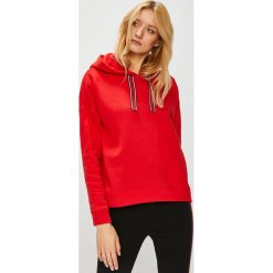 Jacqueline de Yong - Bluza. Czerwone bluzy rozpinane damskie Jacqueline de Yong, l, z bawełny, z kapturem. W wyprzedaży za 99,90 zł.