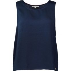 Top w kolorze niebieskim. Niebieskie bluzki damskie nietoperze Tom Tailor, xs, bez wzorów, z okrągłym kołnierzem, bez rękawów. W wyprzedaży za 68,95 zł.