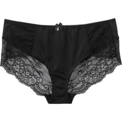 Figi "panty" bonprix czarny. Czarne panty damskie bonprix, w koronkowe wzory. Za 34,99 zł.
