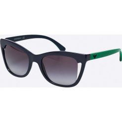 Emporio Armani - Okulary. Niebieskie okulary przeciwsłoneczne damskie marki Emporio Armani. W wyprzedaży za 469,90 zł.