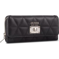 Duży Portfel Damski GUESS - Laiken (VG) Slg SWVG74 07620 BLA. Czarne portfele damskie Guess, z aplikacjami, ze skóry ekologicznej. Za 279,00 zł.