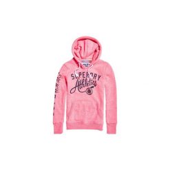 Bluzy Superdry Track and Field Hood. Różowe bluzy męskie Superdry, s, bez wzorów, bez kołnierzyka, bez rękawów, bez kaptura. Za 309,59 zł.