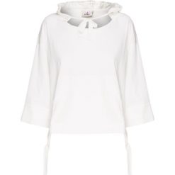 Bluza DEHA EASY. Białe bluzy damskie Deha, bez wzorów, z bawełny, bez rękawów, z kapturem. W wyprzedaży za 252,00 zł.