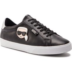 Sneakersy KARL LAGERFELD - KL60120 Black Lthr. Czarne półbuty damskie KARL LAGERFELD, ze skóry. W wyprzedaży za 669,00 zł.