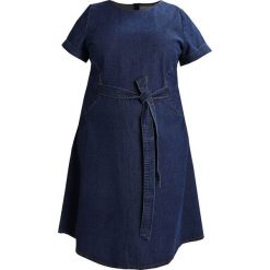 Sukienki hiszpanki: Lost Ink Plus SKATER DRESS WITH TIE BELT Sukienka jeansowa dark denim