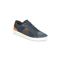 Buty Geox U WARLEY. Niebieskie trampki męskie Geox, bez wzorów, bez zapięcia. Za 351,20 zł.