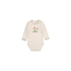 BODY NIEMOWLĘCE DŁUGI RĘKAW. Szare body niemowlęce TXM, bez wzorów, ze skóry, z długim rękawem. Za 19,99 zł.