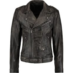 Kurtki męskie bomber: Goosecraft PERFECTO Kurtka skórzana black