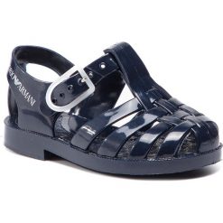 Sandały EMPORIO ARMANI - XMPS01 X0Z05 00285 Blue Navy. Niebieskie sandały dziewczęce Emporio Armani, z tworzywa sztucznego, bez zapięcia. W wyprzedaży za 199,00 zł.